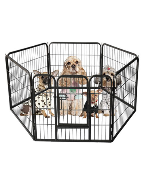 方管鋼絲圍欄黑銀 YD066（6片）